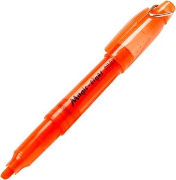 Aihao Ah-616 Magic Light Fosforlu Kalem Kancalı Kesik Uç Mini Turuncu Tekli (1 Adet) - Image 1
