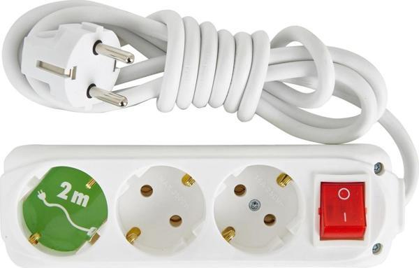 Almera 3 Lü 2 Metre Kablolu Anahtarlı Topraklı Priz - Image 1