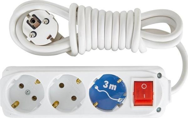 Almera 3 Lü 3 Metre Kablolu Anahtarlı Topraklı Priz - Image 1