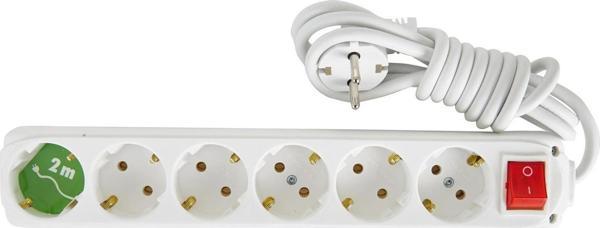 Almera 6 Lı 2 Metre Kablolu Anahtarlı Topraklı Priz - Image 1
