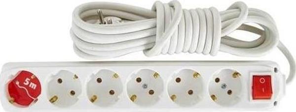Almera 6 Lı 5 Metre Kablolu Anahtarlı Topraklı Priz - Image 1