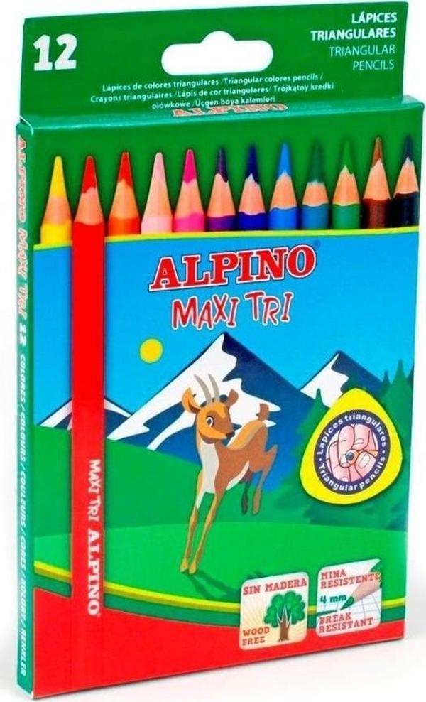 Alpino Maxi Tri Kuru Boya Kalemi 12 Renk AL-2133 - Image 1