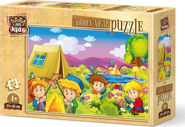 Art Puzzle 25 Parça Ahşap Puzzle Meraklı Kampçılar 5872 - Image 1