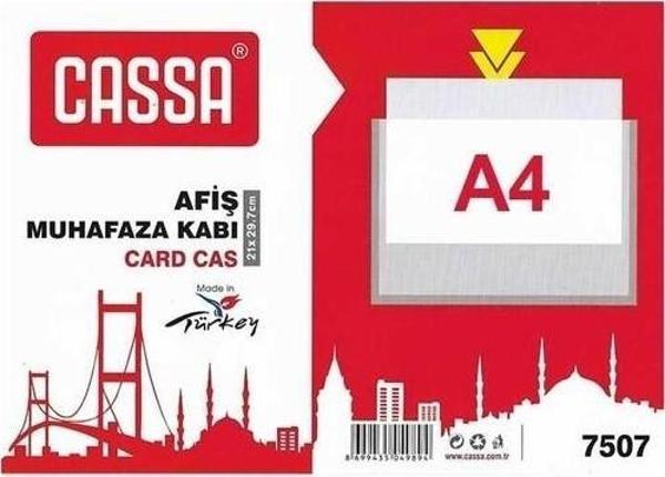 Cassa Tabela Poşeti (Afiş Muhafaza Kabı A4) 210X297Mm Şeffaf 7507 (10 Lu Paket) - Image 1