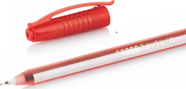 Cassa Tükenmez Kalem Slide 0,7 MM Kırmızı 8740 (50 Li Paket) - Image 1