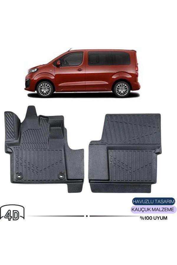 Ototon Peugeot Expert Traveller 2016 Sonrası 4D ( Araca Özel ) Premium Havuzlu Paspas - Image 1