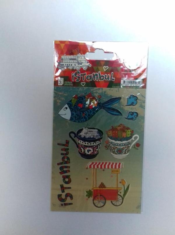Crea Tiket 1072 Çıkartma İstanbul 3 Sayfa (1 Paket) - Image 1