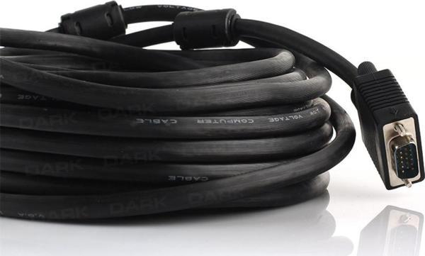 Dark 10 Metre Ferrit Core Emi-Rfi Filtreli Vga Monitör Kablosu DK-CB-VGAL1000 - Image 1