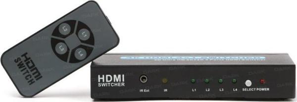 Dark 4 Giriş - 1 Çıkış Kumandalı Hdmi 4K Switch - Image 1