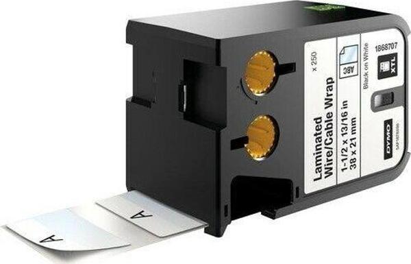 Dymo Xtl Esnek Naylon Etiketi 38X 21 Mmx Beyaz/Siyah 1868707 - Image 1