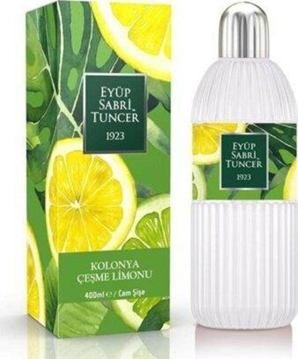 Eyüp Sabri Tuncer Çeşme Limonu 400ML Cam Şişe Kolonya - Image 1
