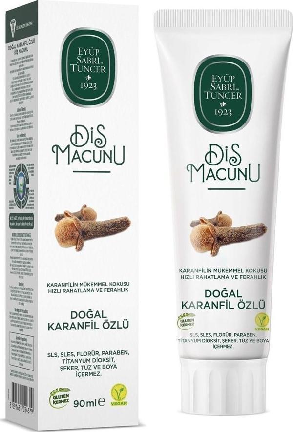 Eyüp Sabri Tuncer Doğal Karanfil Özlü Diş Macunu 90 Ml - Image 1