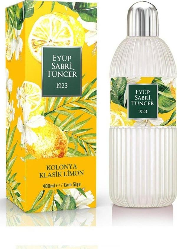 Eyüp Sabri Tuncer Limon Kolonyası 400ML Silindir Cam Şişe - Image 1