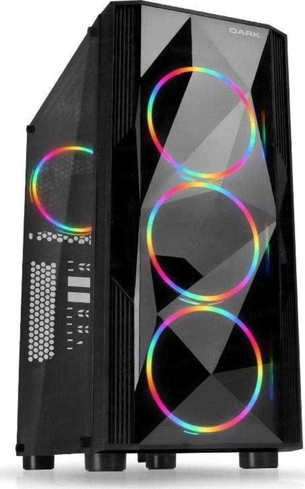 Dark Diamond Pro 4X12Cm Fan, 1X Usb3.0, 2X Usb2.0 Full Akrilik Oyuncu Kasası (Psu Yok) - Image 1