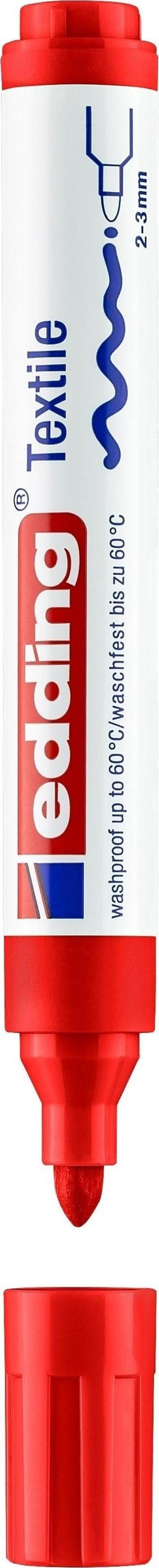 Edding 4500 Tekstil Markörü - Kumaş Boyama Kalemi 2-3Mm Kırmızı (10 Lu Paket) - Image 1