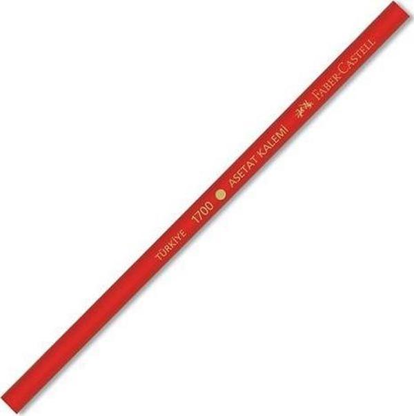 Faber-Castell Kurşun Asetat Kalemi Kırmızı 170003 Tekli (1 Adet) - Image 1