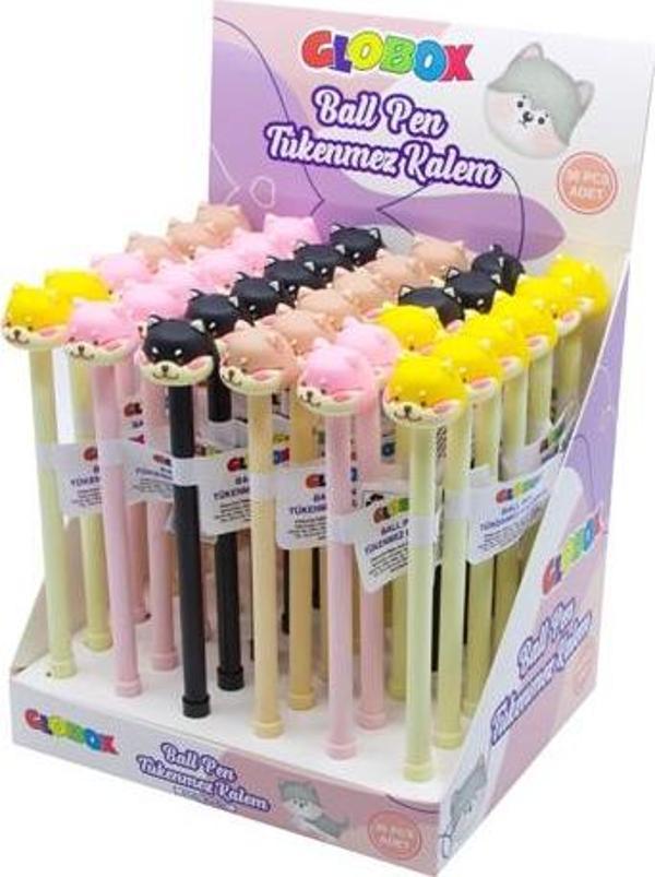 Globox Husky Figürlü Tükenmez Kalem 0.7Mm Yazım Rengi Mavi 3506 (36 Lı Paket) - Image 1