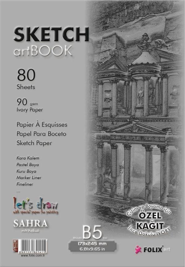 FOLİX Sahra Bloknot Not Defteri Tutkallı İvory Kağıt 17,3X24,5 90 Gram FLX-821411 - Image 1