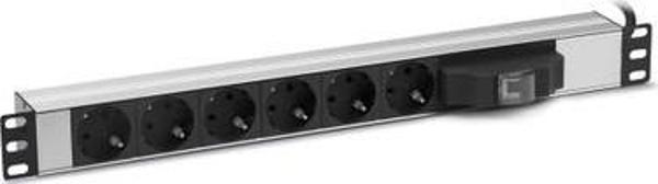 Formrack F082Pr6Sa 6Lı 19" Sigortalı Aluminyum Priz Kabinnet İçin - Image 1