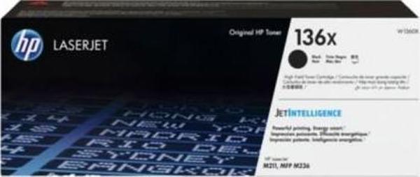 HP 136X Black Siyah 2.600 Sayfa Kapasiteli Toner W1360X - Image 1