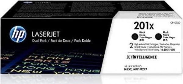 HP 201Xd Black Siyah Çiftli Yüksek Kapasite 2.800 Sayfa Kapasiteli Toner Cf400Xd - Image 1