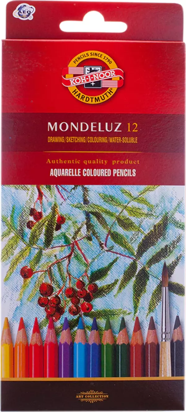 Koh-i Noor Mondeluz Fruit Sanatsal Aquarell Renkli Boya Kalemi 12 Renk 3716-012001KS - Image 1