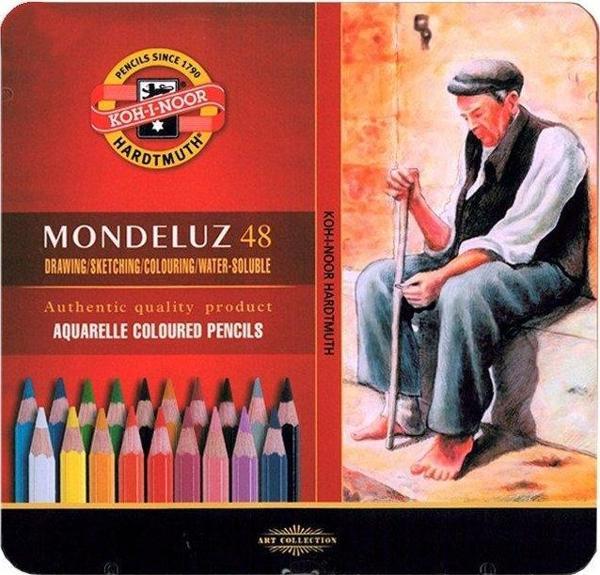 Koh-i Noor Mondeluz Sanatsal Suluboya Kalemi Metal Kutu 48 Renk Of Aquarell Coloured Pencils 3726 48 - Image 1