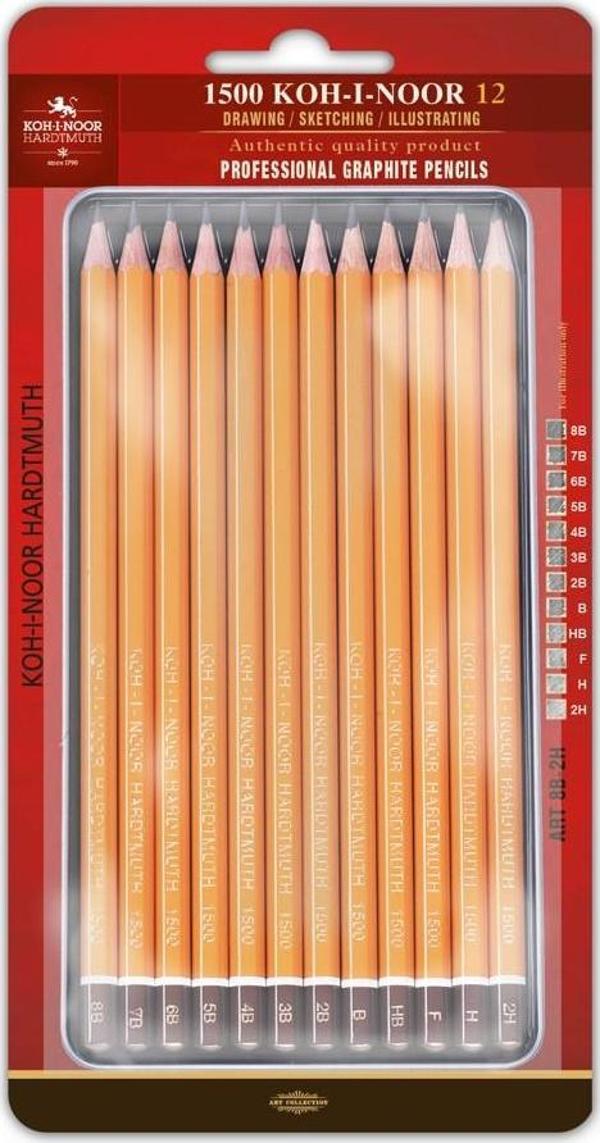 Koh-i Noor Sanatsal 12 Derece Professional Graphite Kalem Seti Of Gaphite Pencils 1502 Art - Image 1