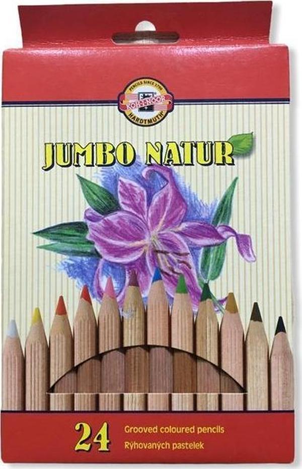 Koh-i Noor Sanatsal Jumbo Natur Kuru Boya Kalemi Seti 24 Renk 0301 - Image 1