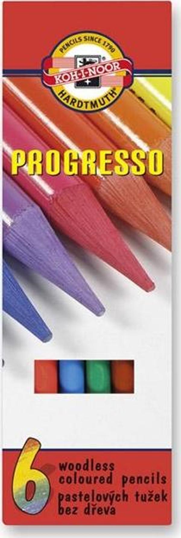 Koh-i Noor Sanatsal Progresso Ahşapsız Kuru Boya Seti 6 Renk Of Woodless Coloured Pencils 8755 6 - Image 1
