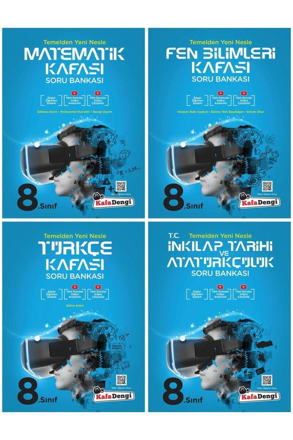 Kafa Dengi Yayınları Lgs 8. Sınıf Soru Bankası 4Lü Set (Mat-Fen-Türkçe-İnkılap) - Kafa Dengi - Image 1