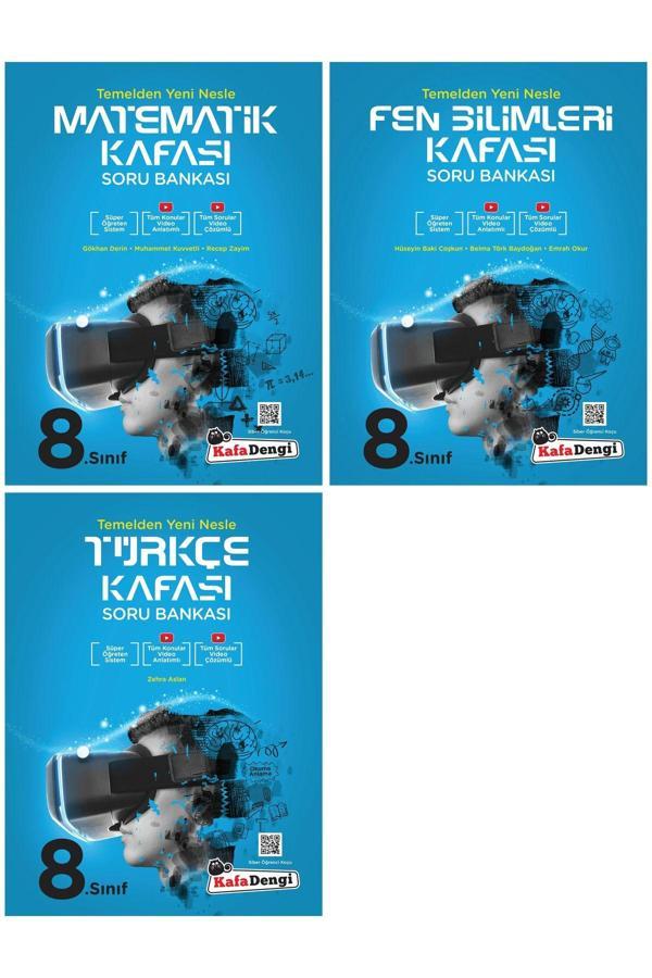 Kafa Dengi Yayınları Lgs 8. Sınıf Soru Bankası Matematik Fen Ve Türkçe 3Lü Set - Kafa Dengi - Image 1