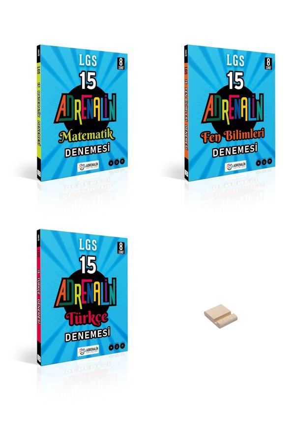 Adrenalin Yayınları Lgs 8. Sınıf Matematik Fen Bilimleri Ve Türkçe 3Lü Branş Denemeleri - Adrenalin Yayınları - Image 1