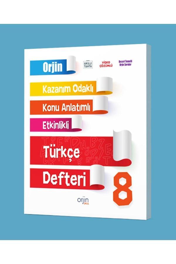 Orjin 8. Sınıf Türkçe Defteri Kazanım Odaklı Konu Anlatımlı Etkinlikli - Image 1