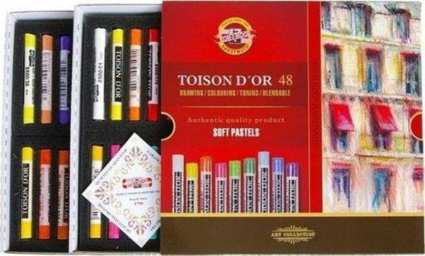 Koh-i Noor Set Of Artist´S Dry Chalks Toison D'Or Soft Sanatsal Pastel Boya 48 Renk Karton Kutu 8516 48 - Image 1