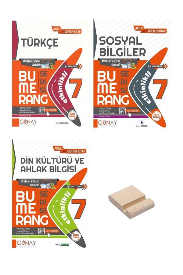 Günay Yayınları 7. Sınıf Bumerang Etkinlikli Türkçe Sosyal Bilgiler Ve Din Kültürü 3Lü Set - Günay Yayınları - Image 1