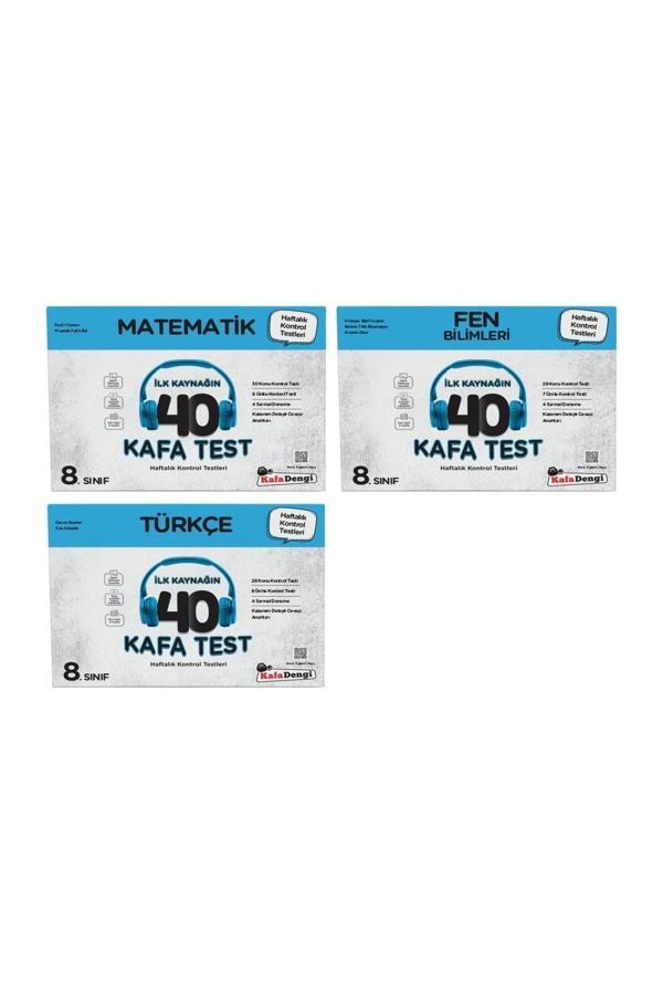 Kafa Dengi Yayınları Lgs 8. Sınıf Çöz Bitir Yaprak Test Matematik Fen Ve Türkçe 3Lü Set - Kafa Dengi - Image 1