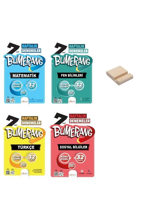 Günay Yayınları 7. Sınıf Bumerang 32 Haftalık Matematik Fen Bilimleri Türkçe Ve Sosyal Bilgiler Denemeleri 4Lü Set - Günay Yayınları - Image 1