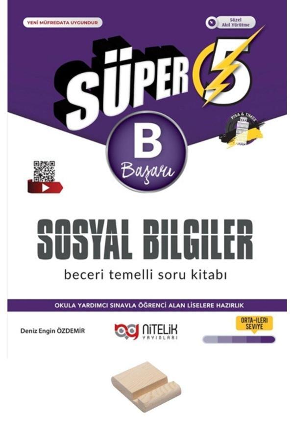 Nitelik Yayınları 5. Sınıf Beceri Temelli B Serisi Sosyal Bilgiler Soru Bankası - Nitelik Yayınları - Image 1