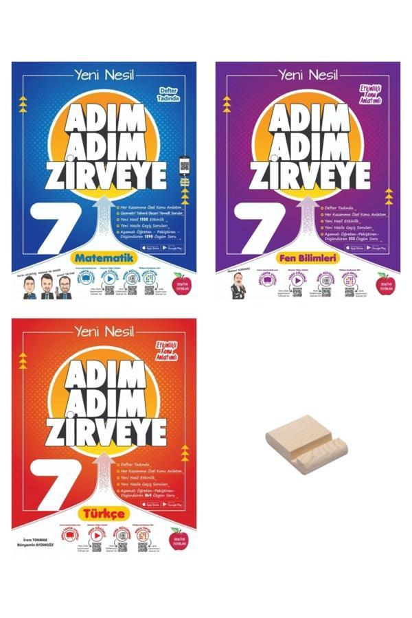 Newton Yayınları 7. Sınıf Adım Adım Matematik Fen Bilgisi Ve Türkçe Soru Bankası 3Lü Set - Newton Yayınları - Image 1
