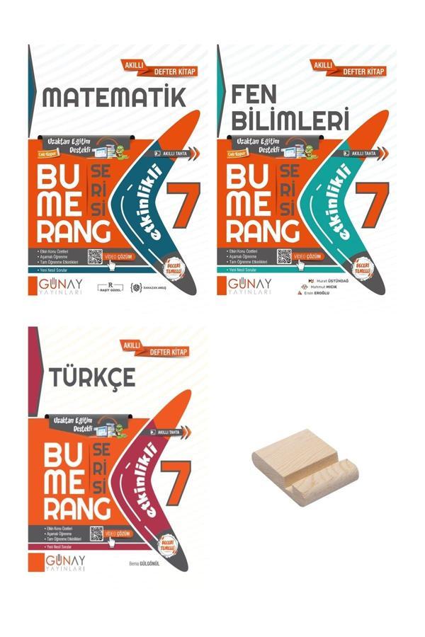 Günay Yayınları 7. Sınıf Bumerang Etkinlikli Matematik Fen Bilimleri Ve Türkçe 3Lü Set - Günay Yayınları - Image 1