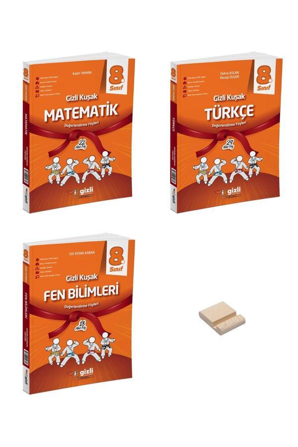 Gizli Yayınları Lgs 8. Sınıf Gizli Kuşak Matematik Fen Bilimleri Ve Türkçe Değerlendirme Föyleri (Deneme) 3Lü Set - Gizli Yayınları - Image 1