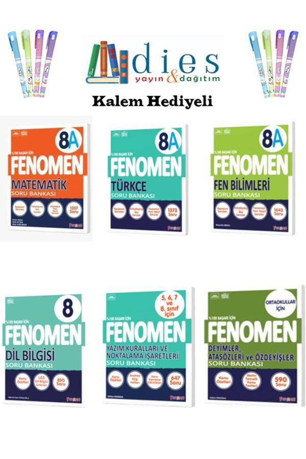 Fenomen Yayıncılık Fenomen 8. Sınıf Matematik+Fen+Türkçe+Dil Bilgisi+Yazım Kuralları+Deyimler A. (A Set) Soru Bankaları - Fenomen Yayıncılık - Image 1