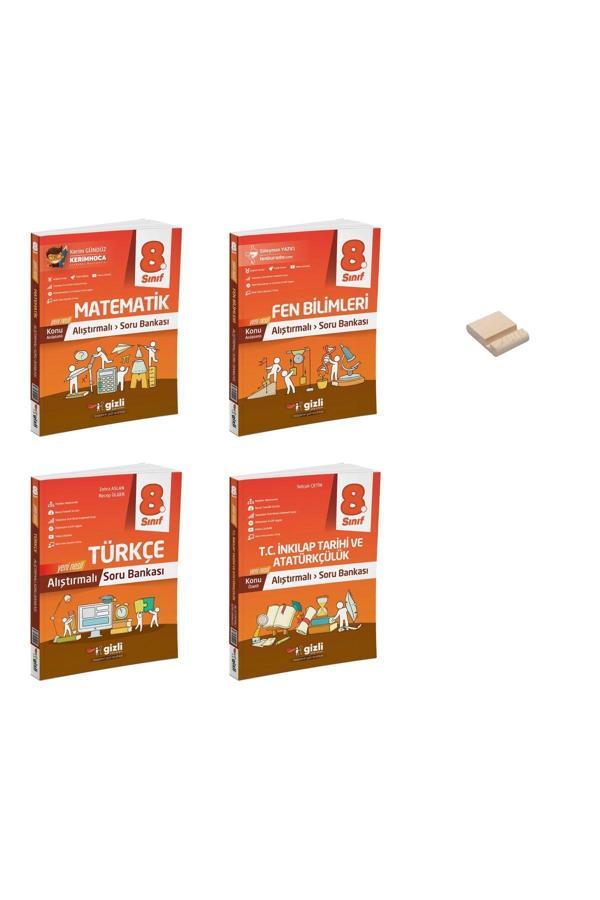 Gizli Yayınları Lgs 8. Sınıf Konu Anlatımlı Alıştırmalı Matematik Fen Türkçe Ve Sosyal Soru Bankası 4Lü Set - Gizli Yayınları - Image 1