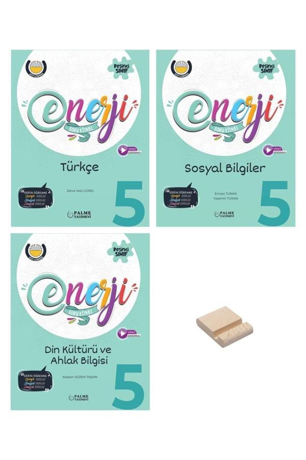 Palme Yayınevi 5. Sınıf Enerji Türkçe Sosyal Ve Din 3Lü Set Soru Bankası - Palme Yayınları - Image 1