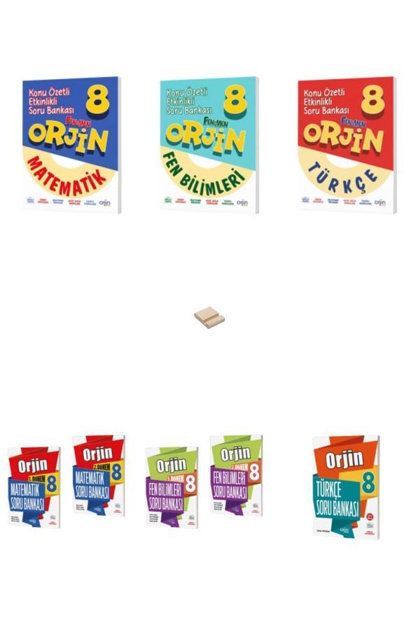 Fenomen Yayıncılık Orjin Lgs 8. Sınıf Matematik Fen Ve Türkçe Konu Özetli 1 Ve 2. Dönem Soru Bankası Seti 8Li - Fenomen Yayıncılık - Image 1