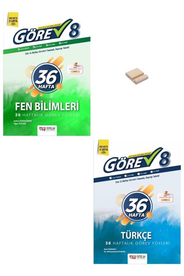Nitelik Yayınları Lgs 8. Sınıf Fen Bilimleri Ve Türkçe 36 Haftalık Görev Föyleri - Nitelik Yayınları - Image 1