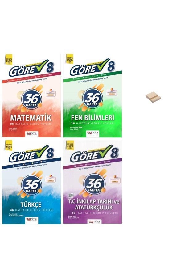 Nitelik Yayınları Lgs 8. Sınıf Matematik Fentürkçe Ve İnkılap 4Lü Set 36 Haftalık Görev Föyleri - Nitelik Yayınları - Image 1