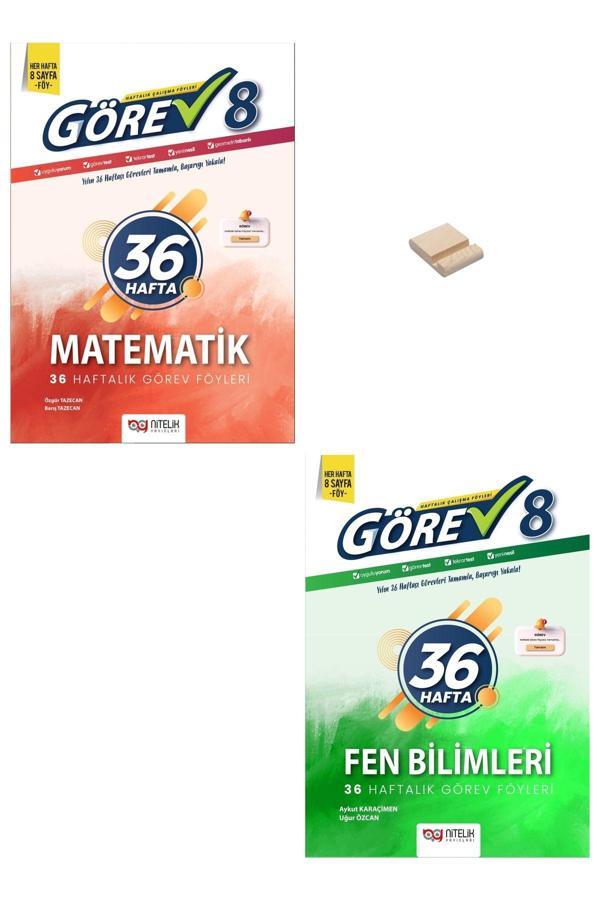 Nitelik Yayınları Lgs 8. Sınıf Matematik Ve Fen Bilimleri 36 Haftalık Görev Föyleri - Nitelik Yayınları - Image 1