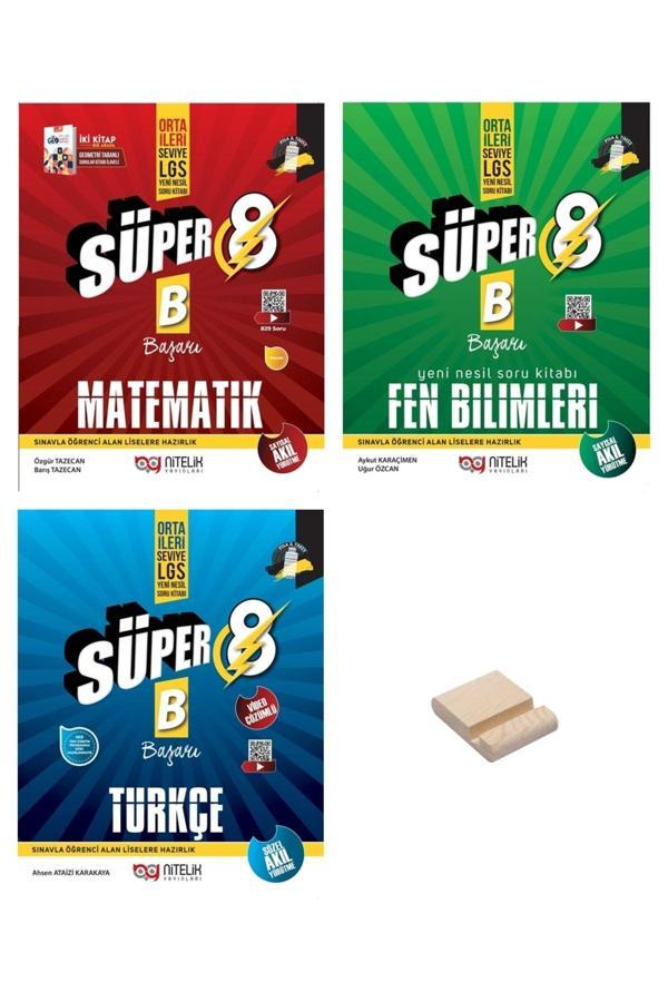 Nitelik Yayınları Lgs 8. Sınıf Yeni Nesil B Matematik Fen Ve Türkçe 3Lü Set Soru Bankası - Nitelik Yayınları - Image 1
